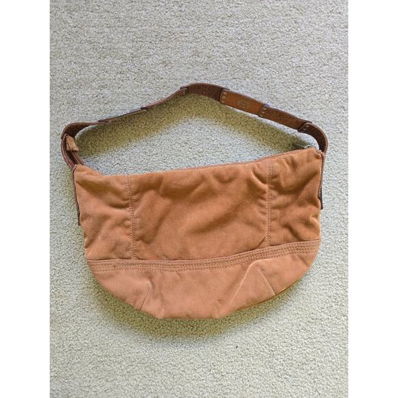 Fossil 75082 Western Canvas Hobo Shoulder Bag‎ Camel Color - Picture 4 of 8